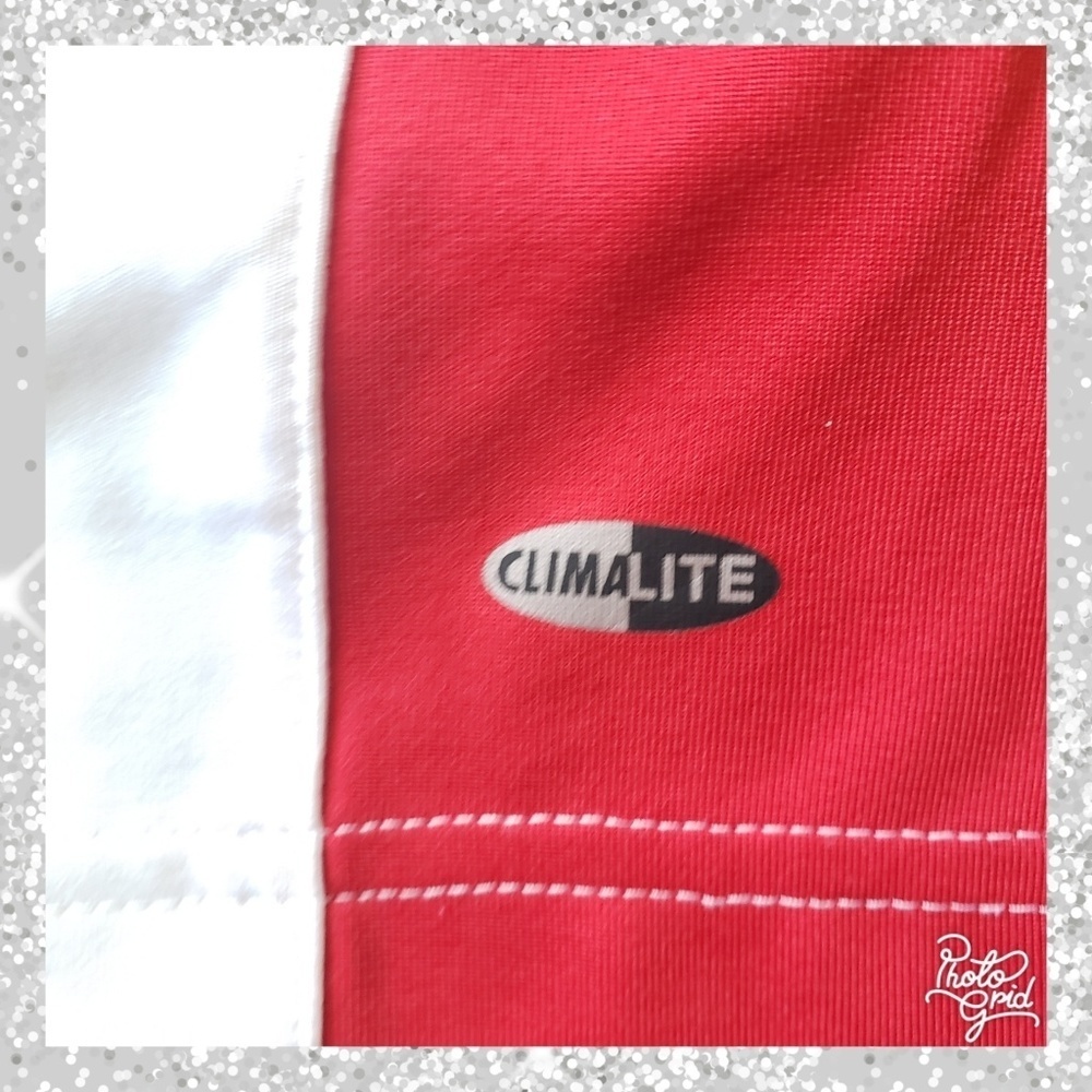 Adidas medium top shirt red white work out - Picture 3 of 4